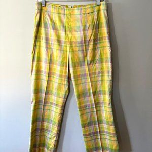 NANETTE LAPORE I 100% Raw Silk Plaid Pants I Size 8